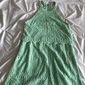 Francesca’s mint lace dress